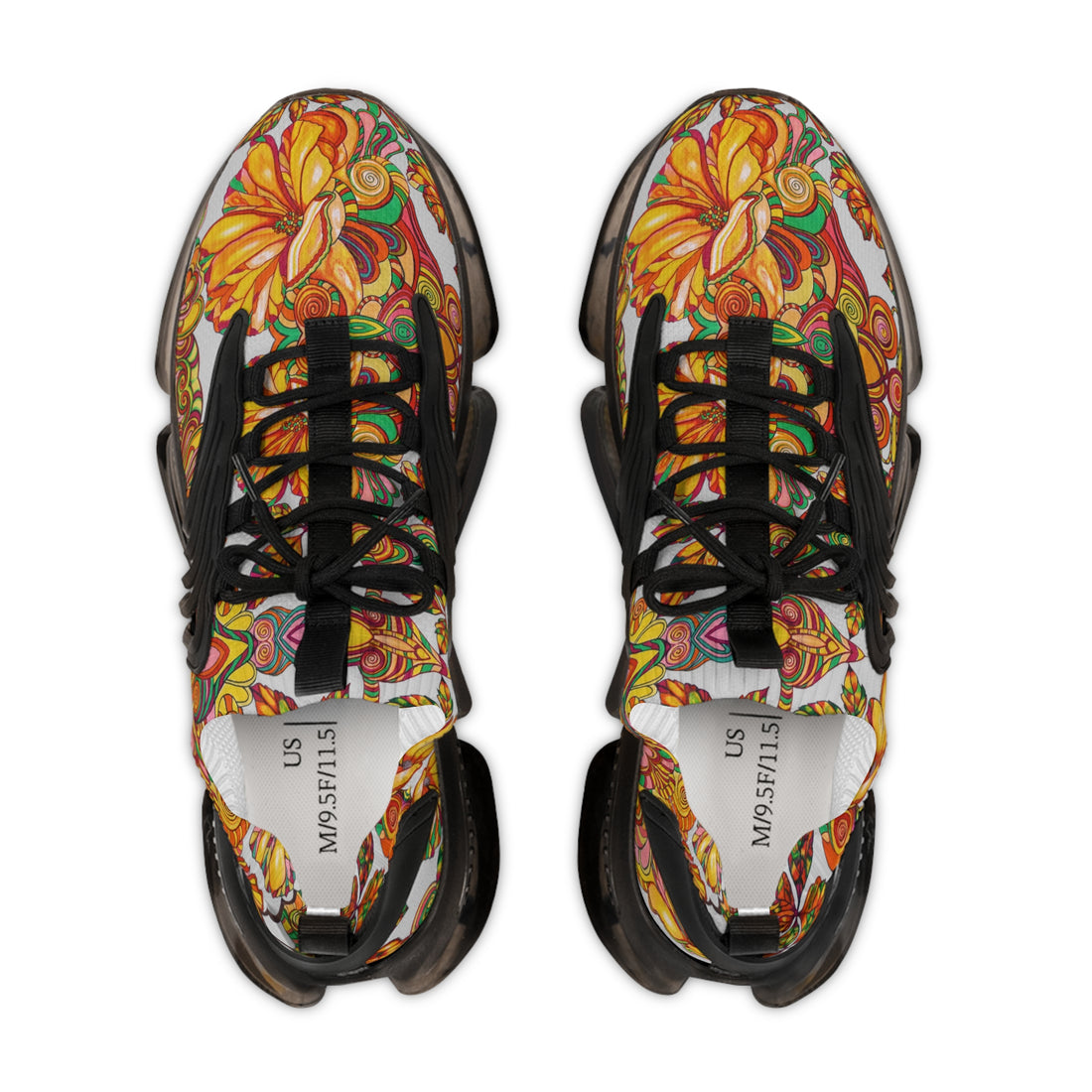 Slate Artsy Floral OTT Men's Mesh Knit Sneakers