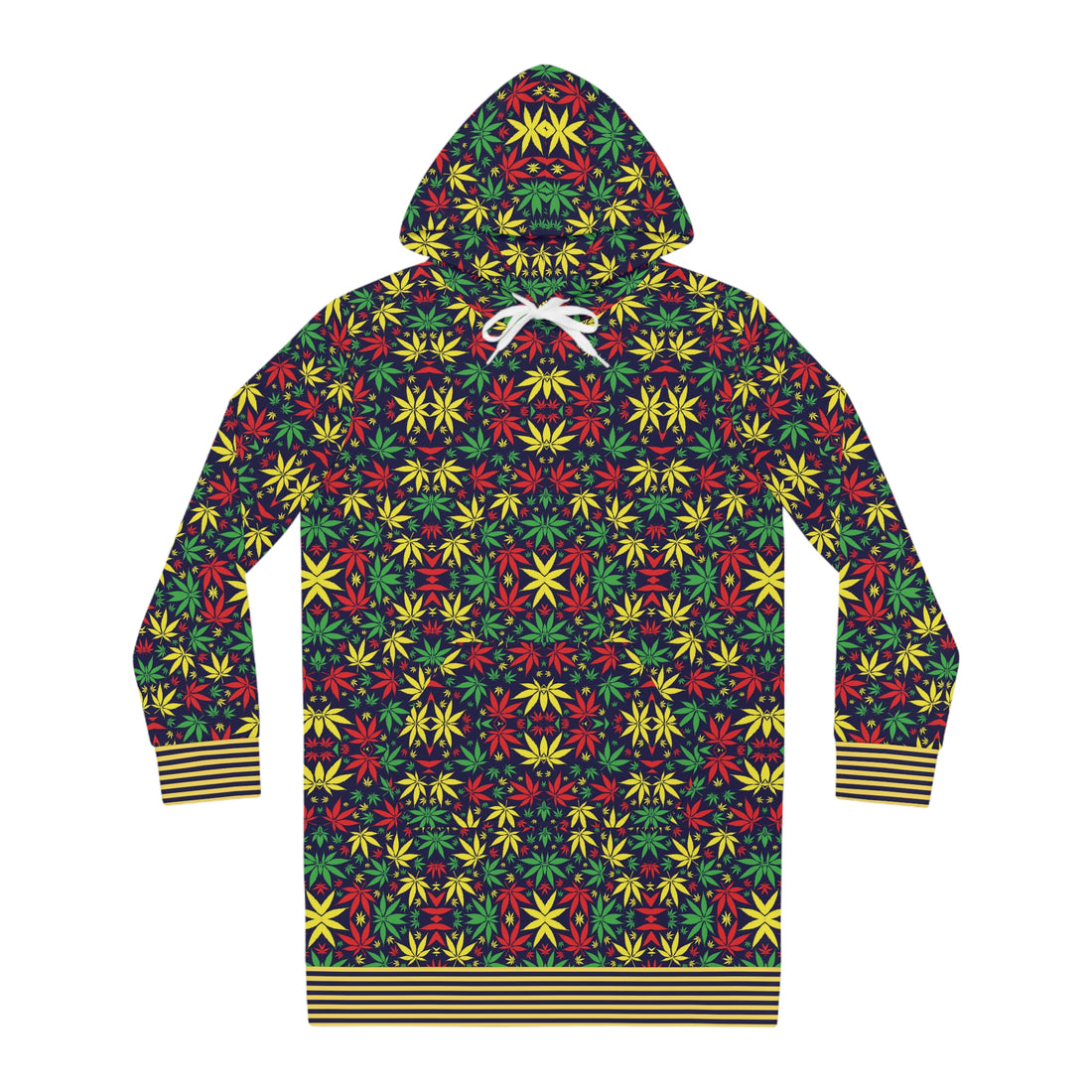 Ink Tropical Rasta Toned Hoodie Dress (AOP)