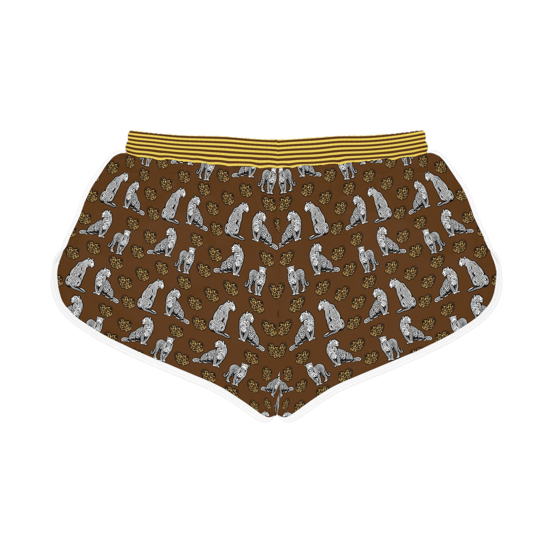 Brown Cheetah Hearts Relaxed Shorts