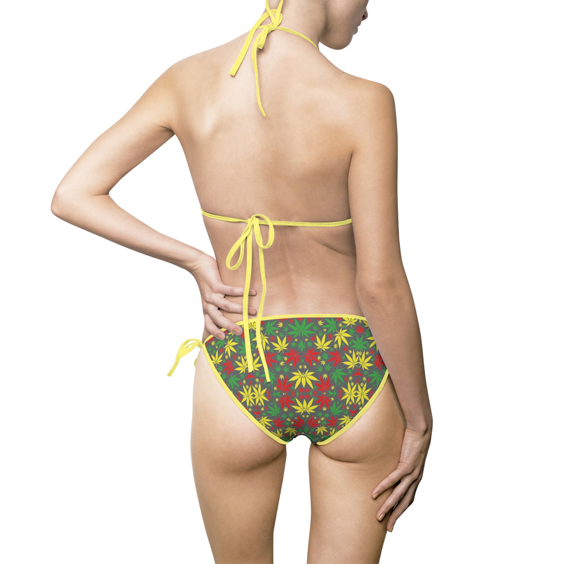 Yellow Tropical Rasta Toned Bikini