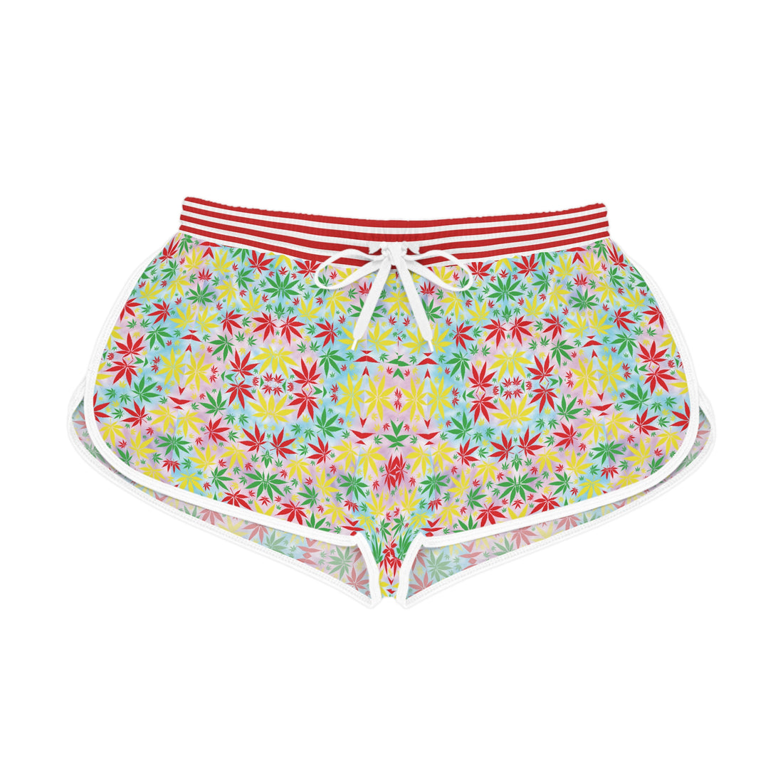 Multi Tye Dye Tropical Rasta Toned Relaxed Gym Shorts