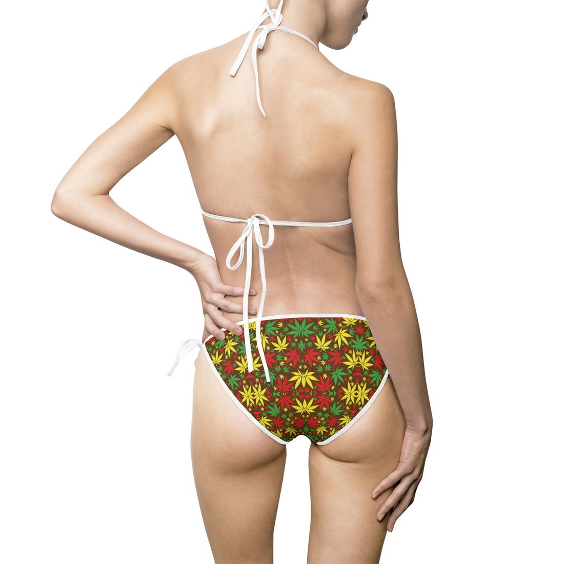 Brown Tropical Rasta Toned Bikini