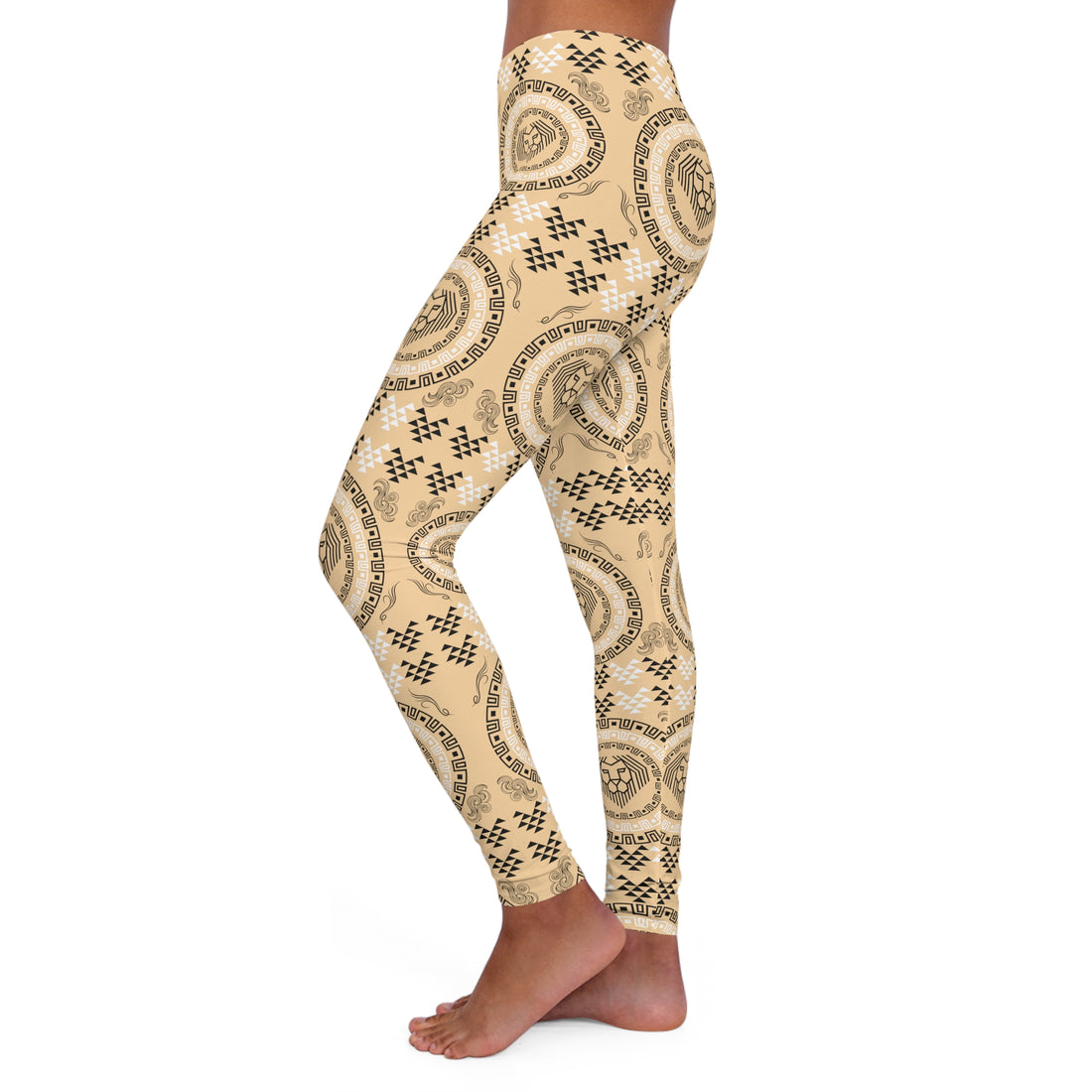 Tuscan lion head Spandex Leggings