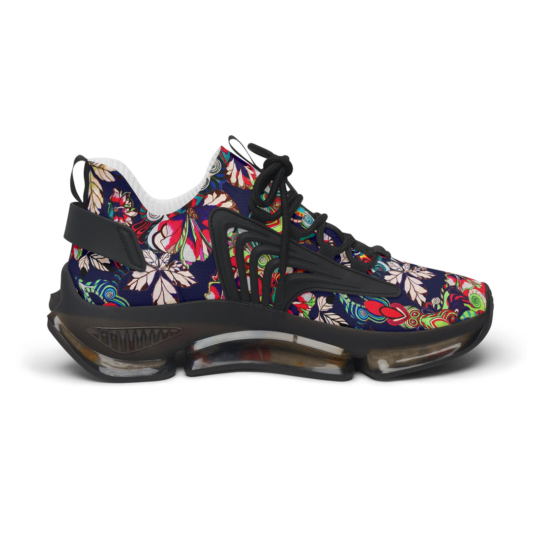 Ink Floral Pop OTT Women's Mesh Knit Sneakers