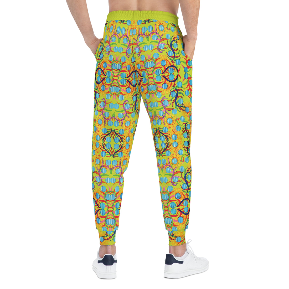 Lime AOP Sunflower Print Joggers