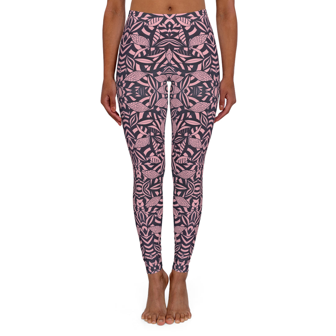 Blush Tropical Minimalist Spandex Leggings