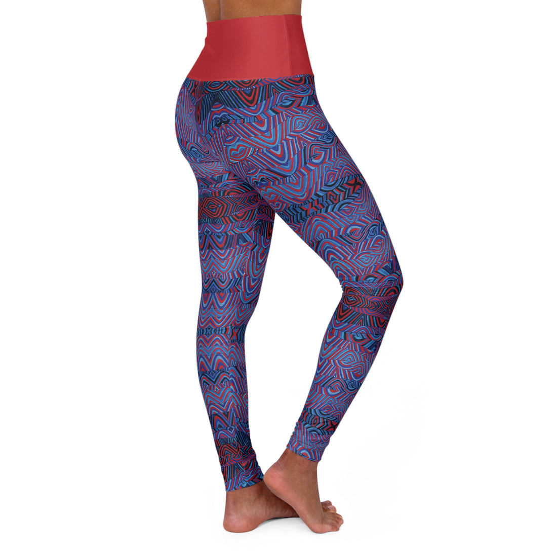 Deep Red Sonic Yoga Leggings