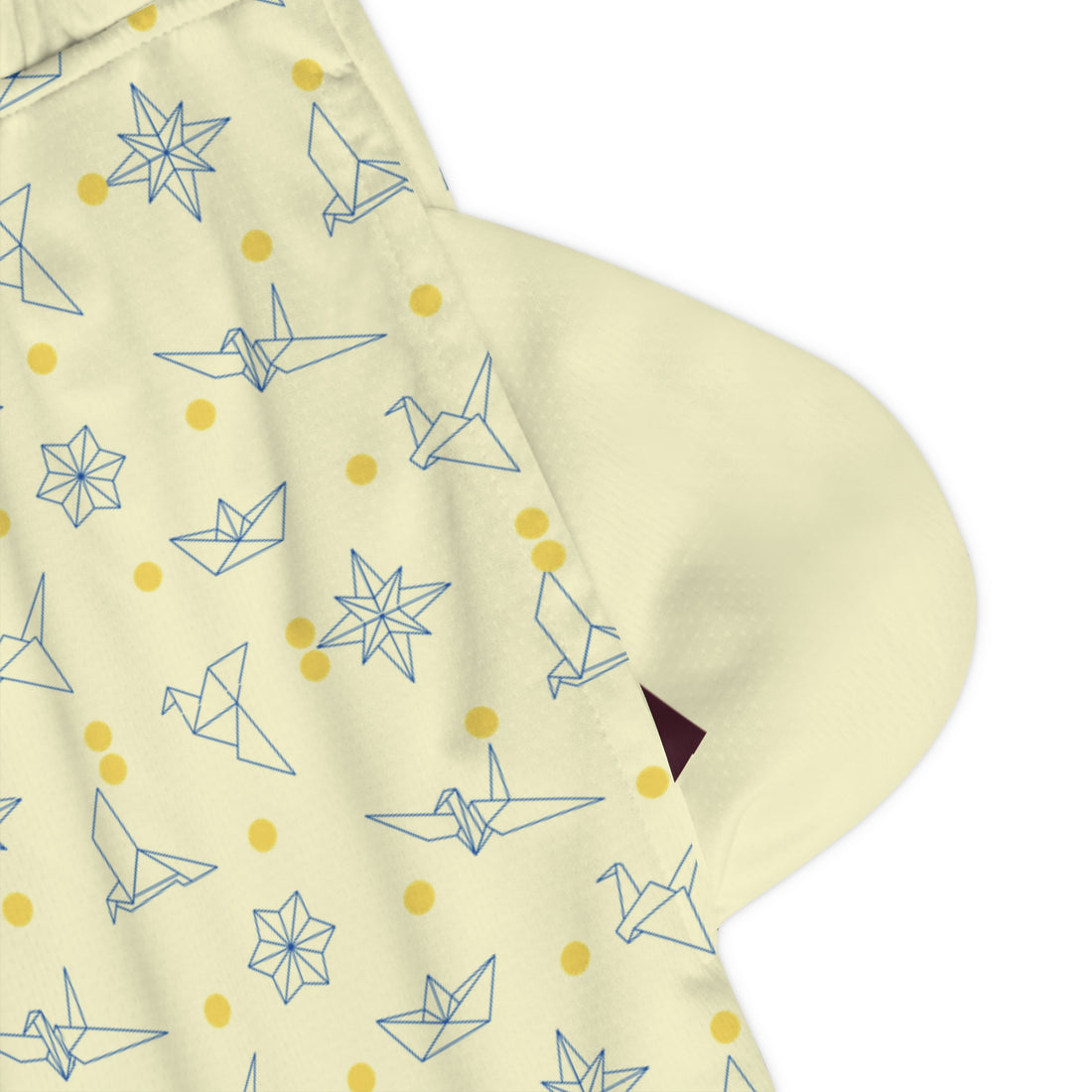 Cream Origami Basketball Rib Shorts (AOP)