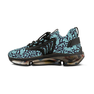 Icy Blue Tropical Minimalist OTT Men's Mesh Knit Sneakers