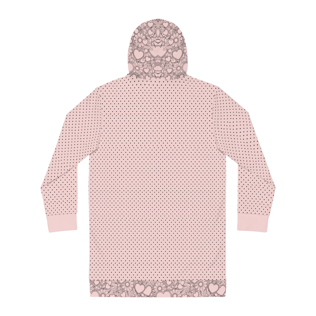 Pale Pink Eve Core Hoodie Dress (AOP)