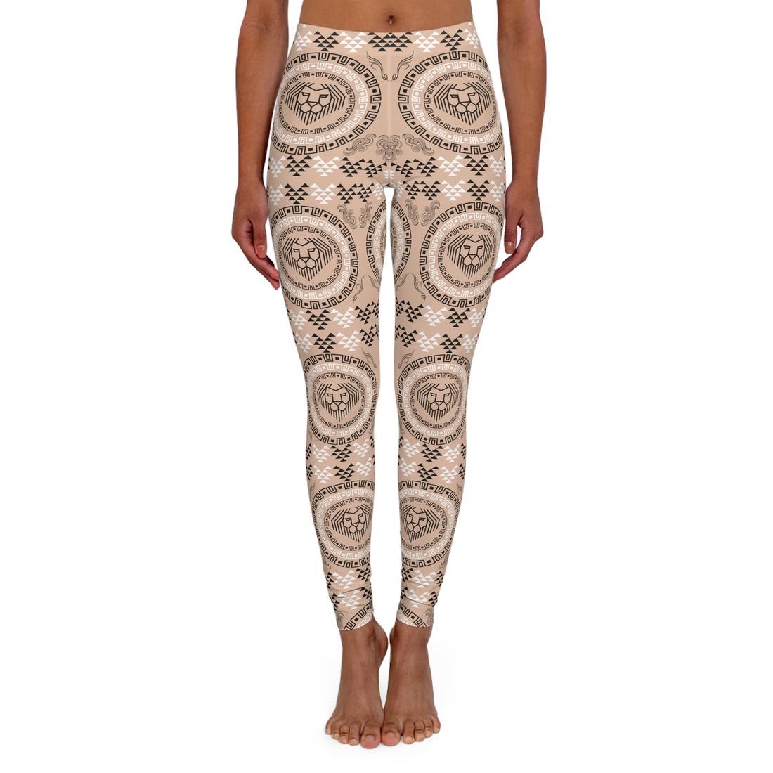 Nude lion head Spandex Leggings