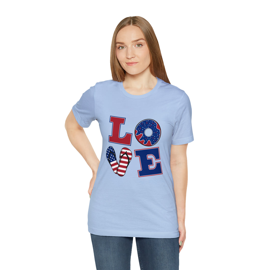 Unisex Jersey American Love Tee