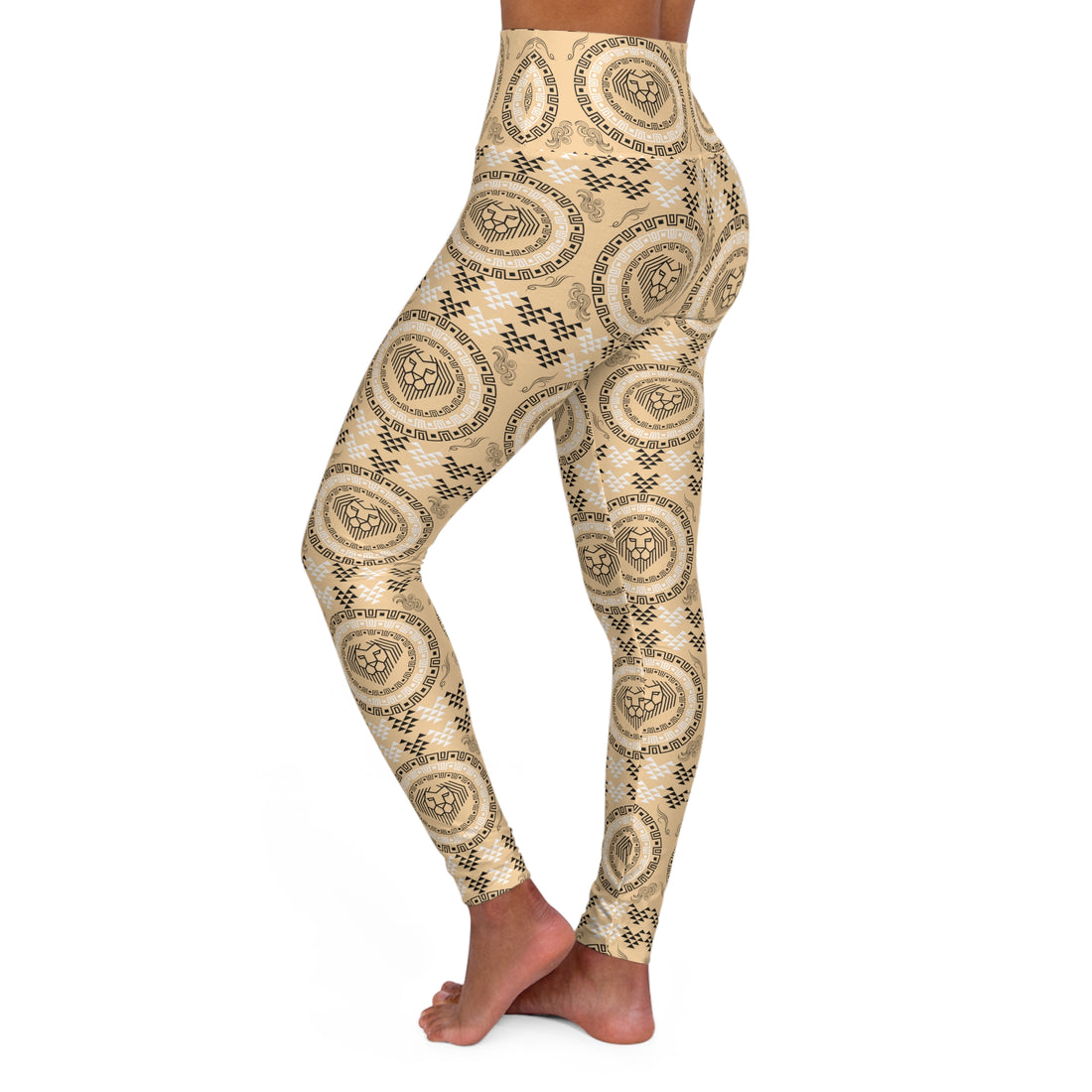 Tuscan Lion Head Yoga Leggings