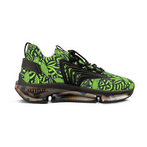 Lime Green Tropical Minimalist OTT Men's Mesh Knit Sneakers