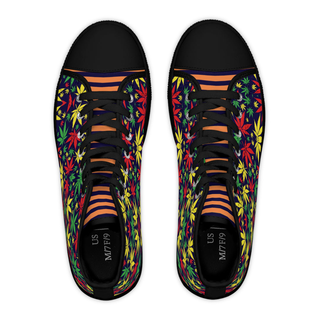 Ink Tropical Rasta Toned Women's High Top Sneakers