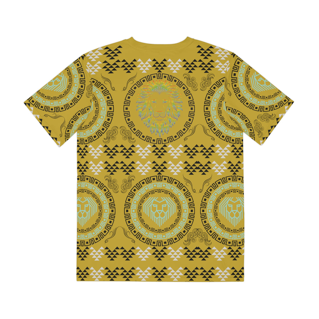 Ochre Geo Lion Head Polyester Tee (AOP)