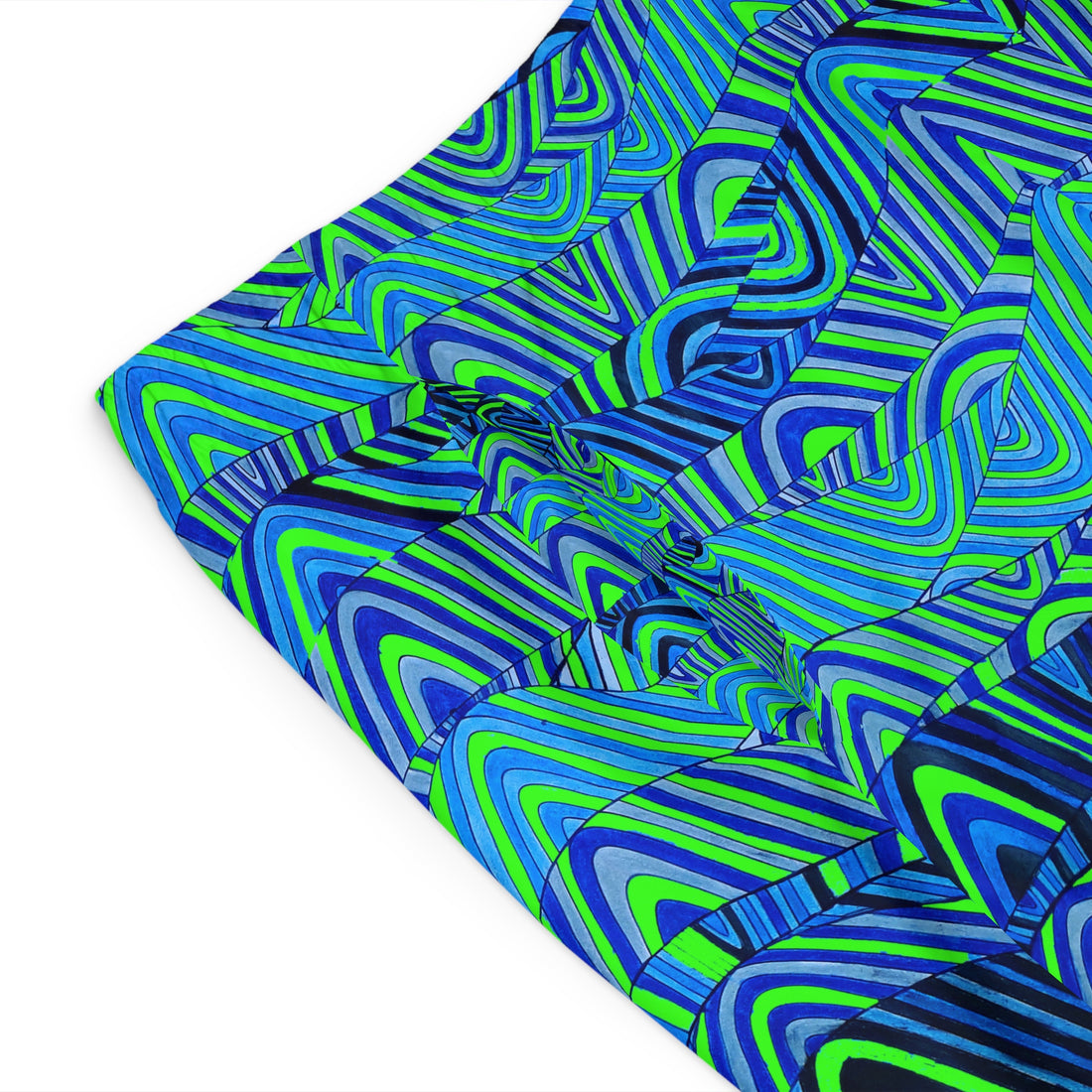 Neon Green Sonic Print Men's Board Shorts (AOP)