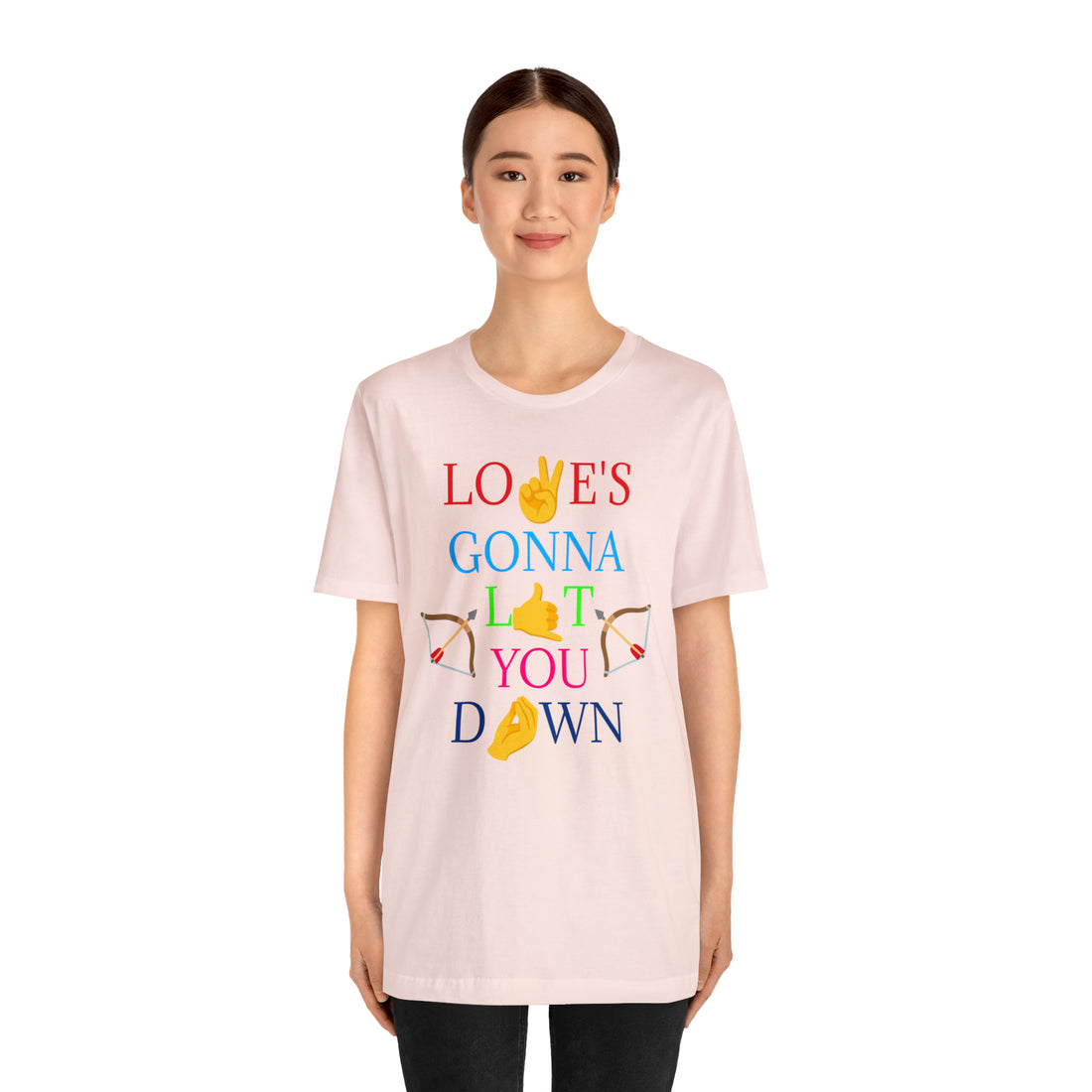 Unisex Love Down Typography Jersey Tee