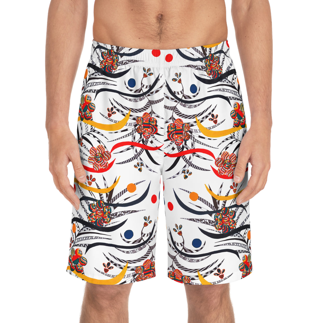 Wilderness Print Men's Board Shorts (AOP)