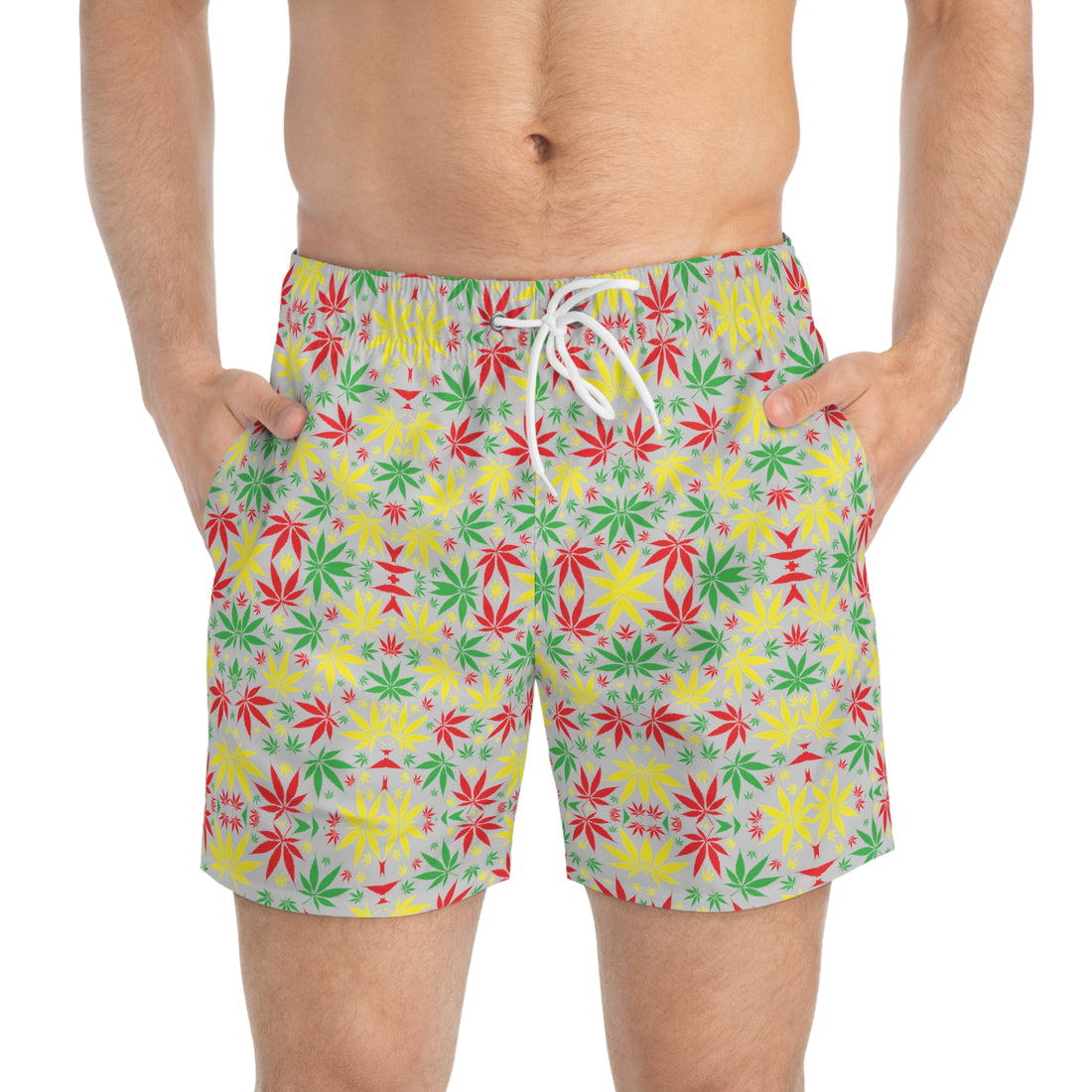 Slate Tropical Rasta Toned Swimming Trunks