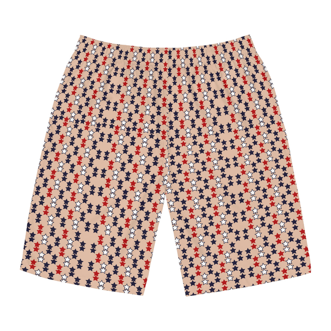 Nude Star Print Men's Board Shorts (AOP)