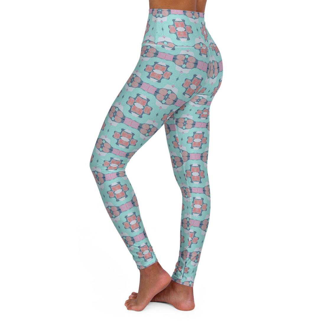 Icy Geometric Print Yoga Leggings