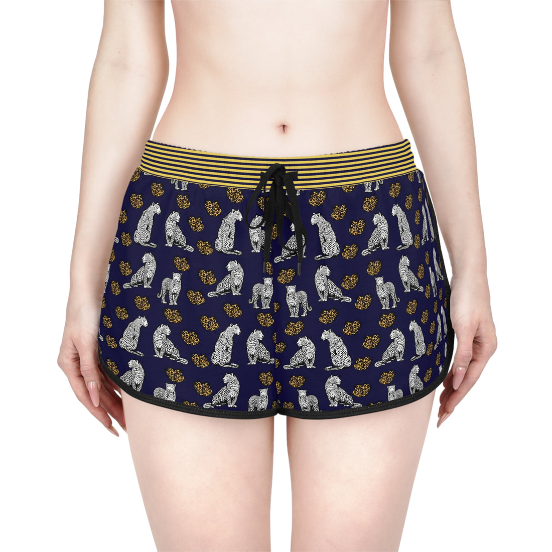 Ink Cheetah Hearts Relaxed Shorts