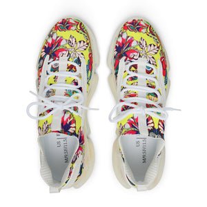 Canary Floral Pop OTT Men's Mesh Knit Sneakers