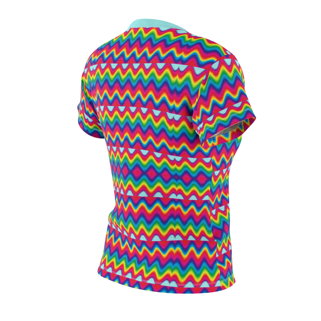 Icy Blue scallop AOP Women's Cap Sleeves T-shirt