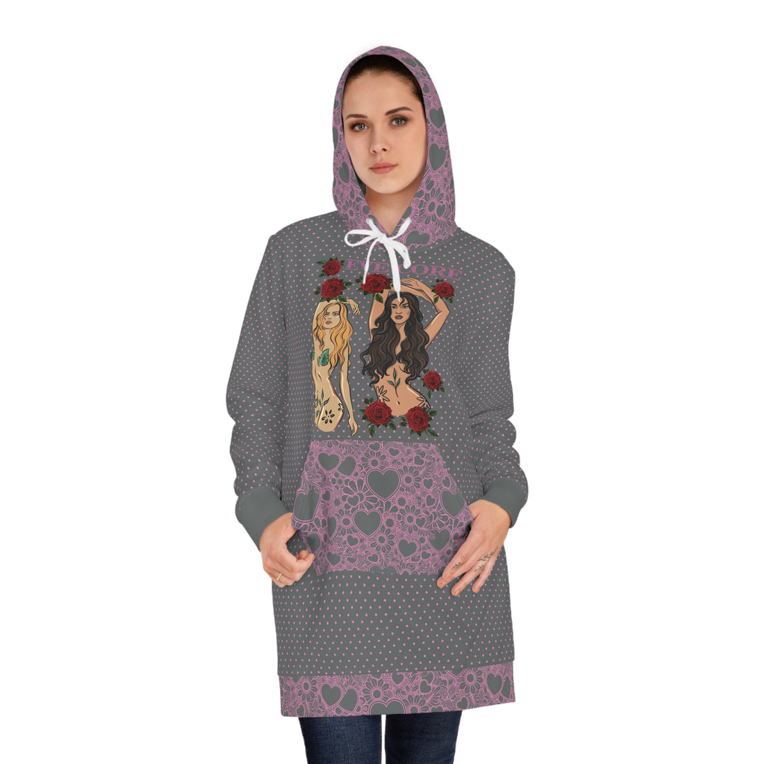 Ash Eve Core Hoodie Dress (AOP)