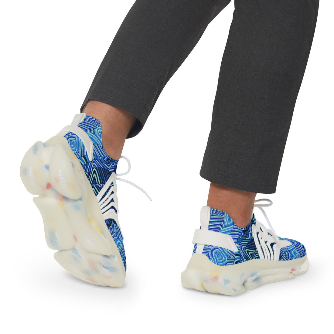 Icy Blue Sonic OTT Men's Mesh Knit Sneakers