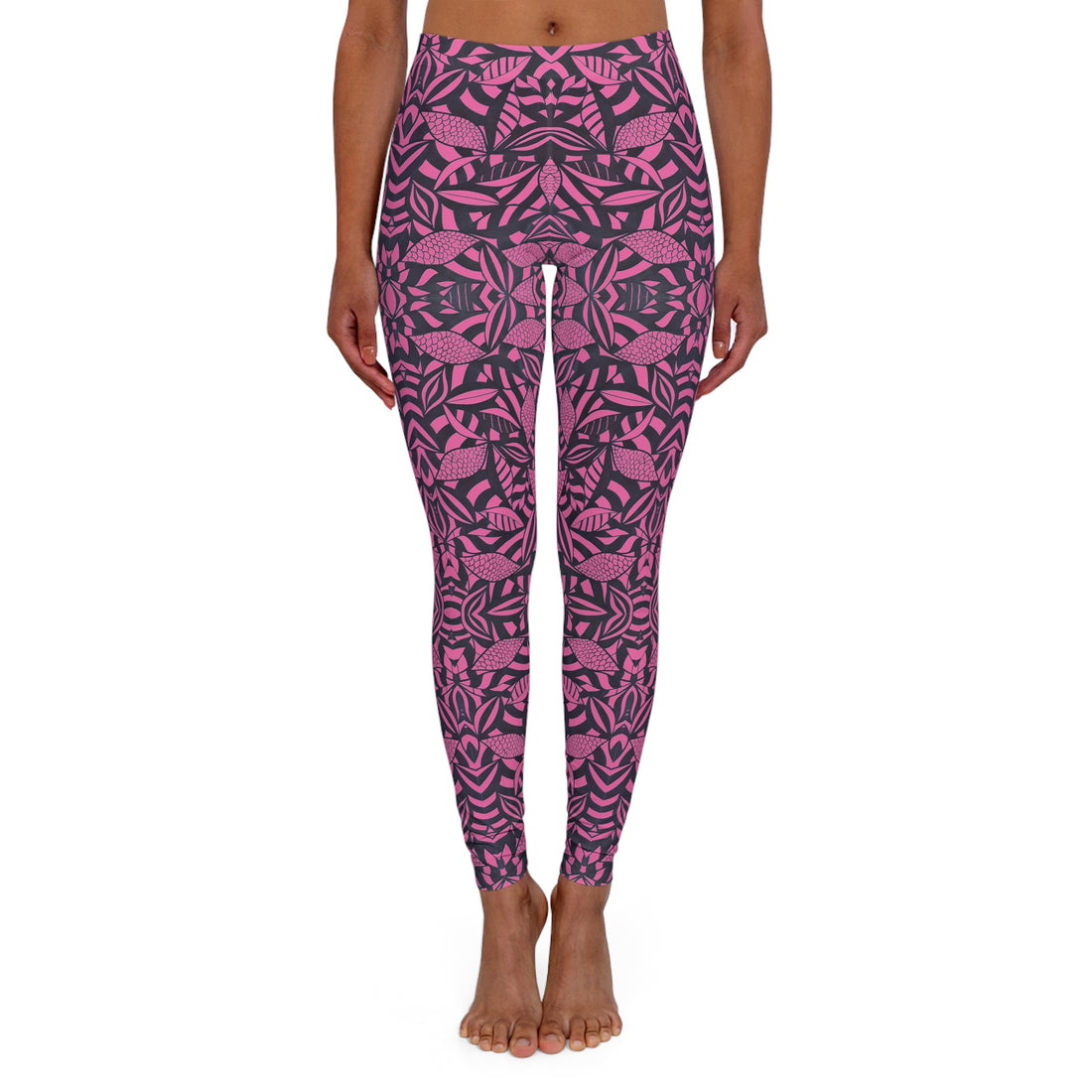 Rose Tropical Minimalist Spandex Leggings