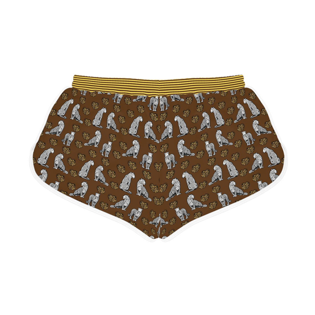 Brown Cheetah Hearts Relaxed Shorts