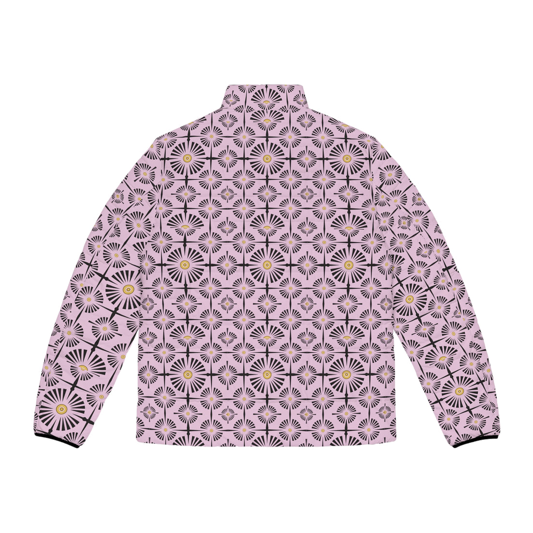 Lilac Wheels & Spokes Men's Puffer Jacket