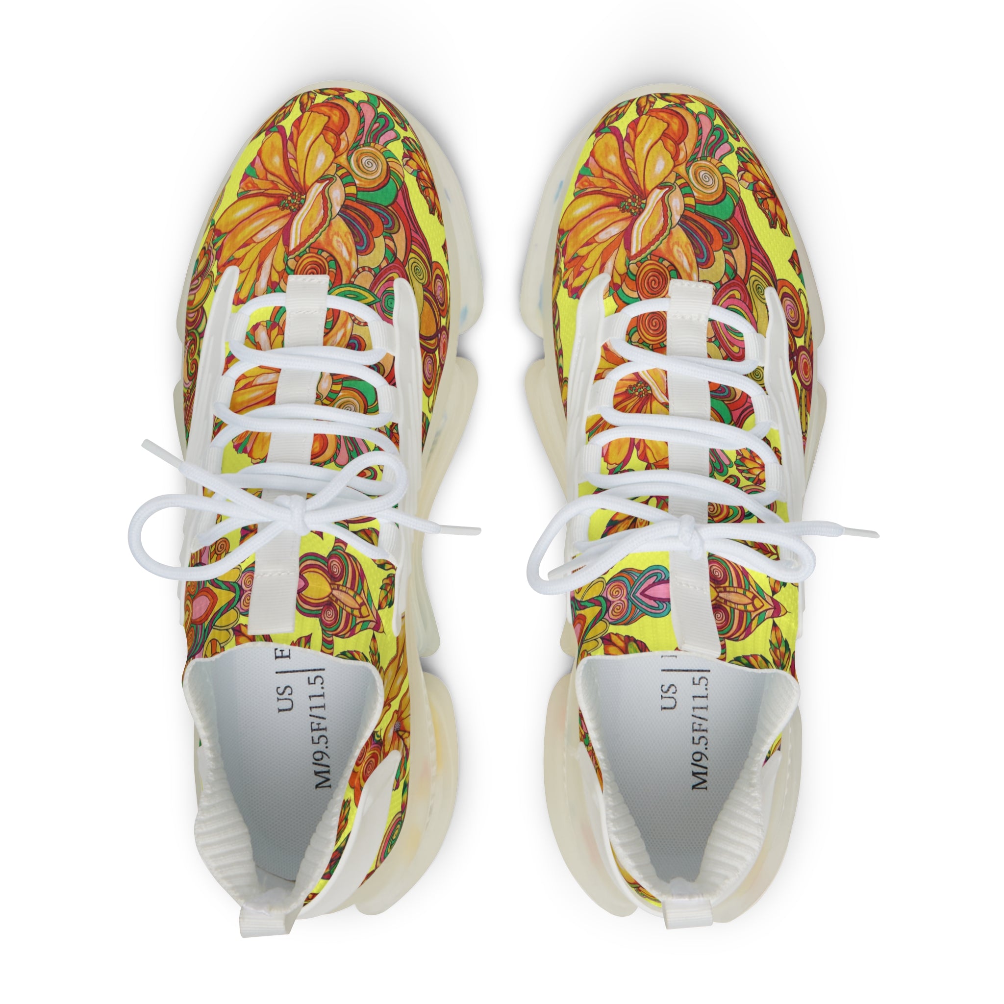 Canary Artsy Floral OTT Men's Mesh Knit Sneakers