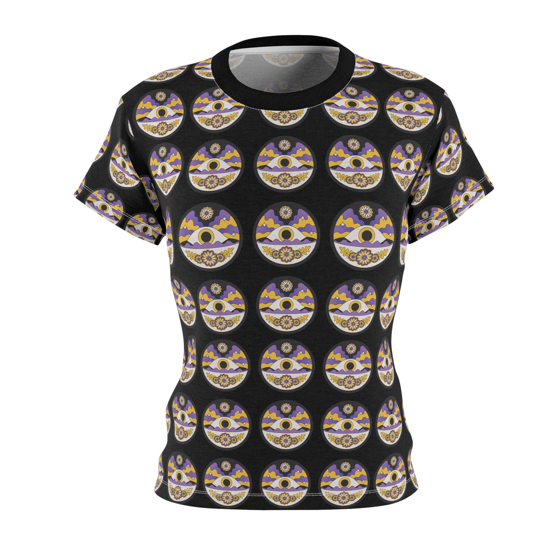 Black Eye Spy AOP Women's Cap Sleeves T-shirt