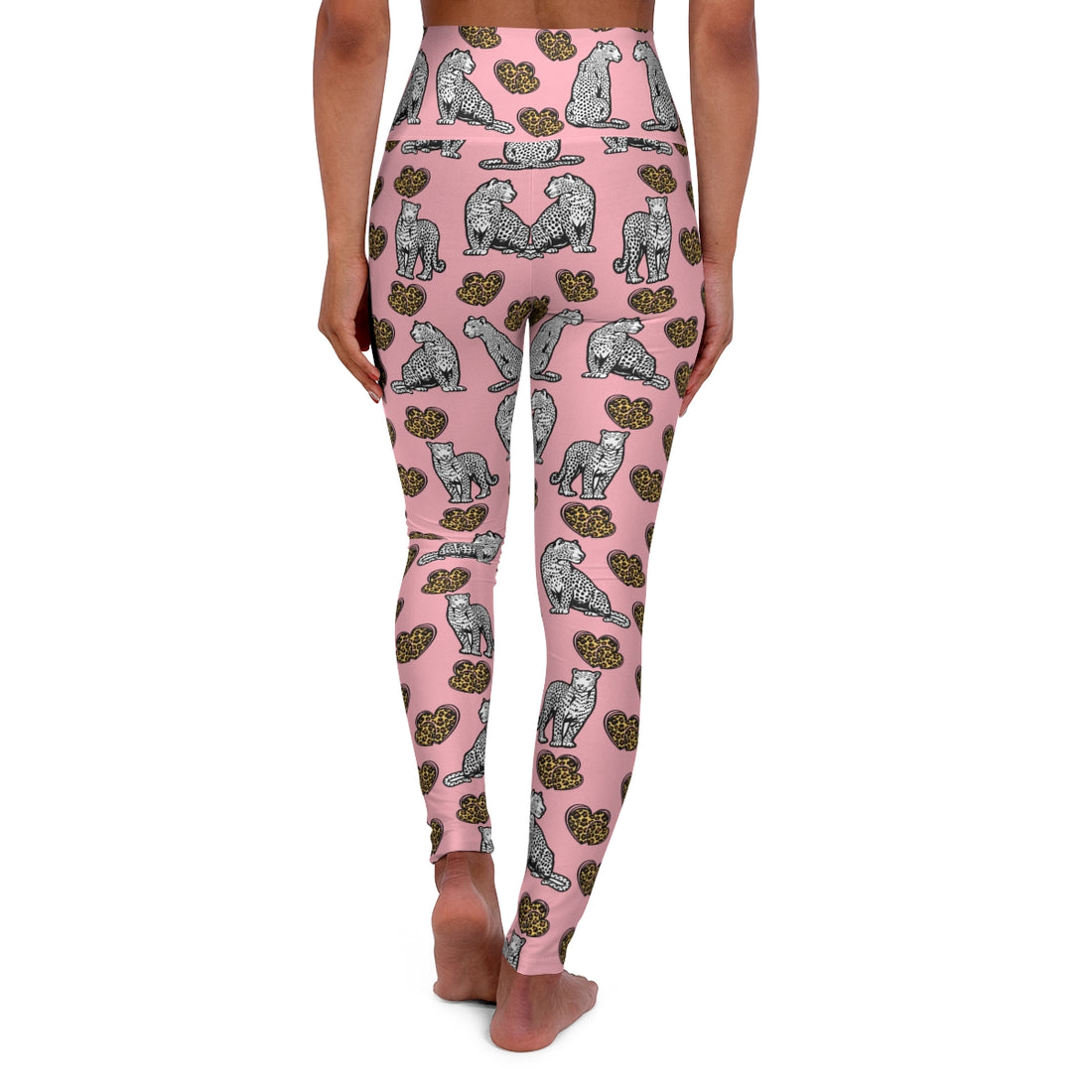 Blush Pink Cheetah Racerback Sports Bra & Yoga Leggings Bundle