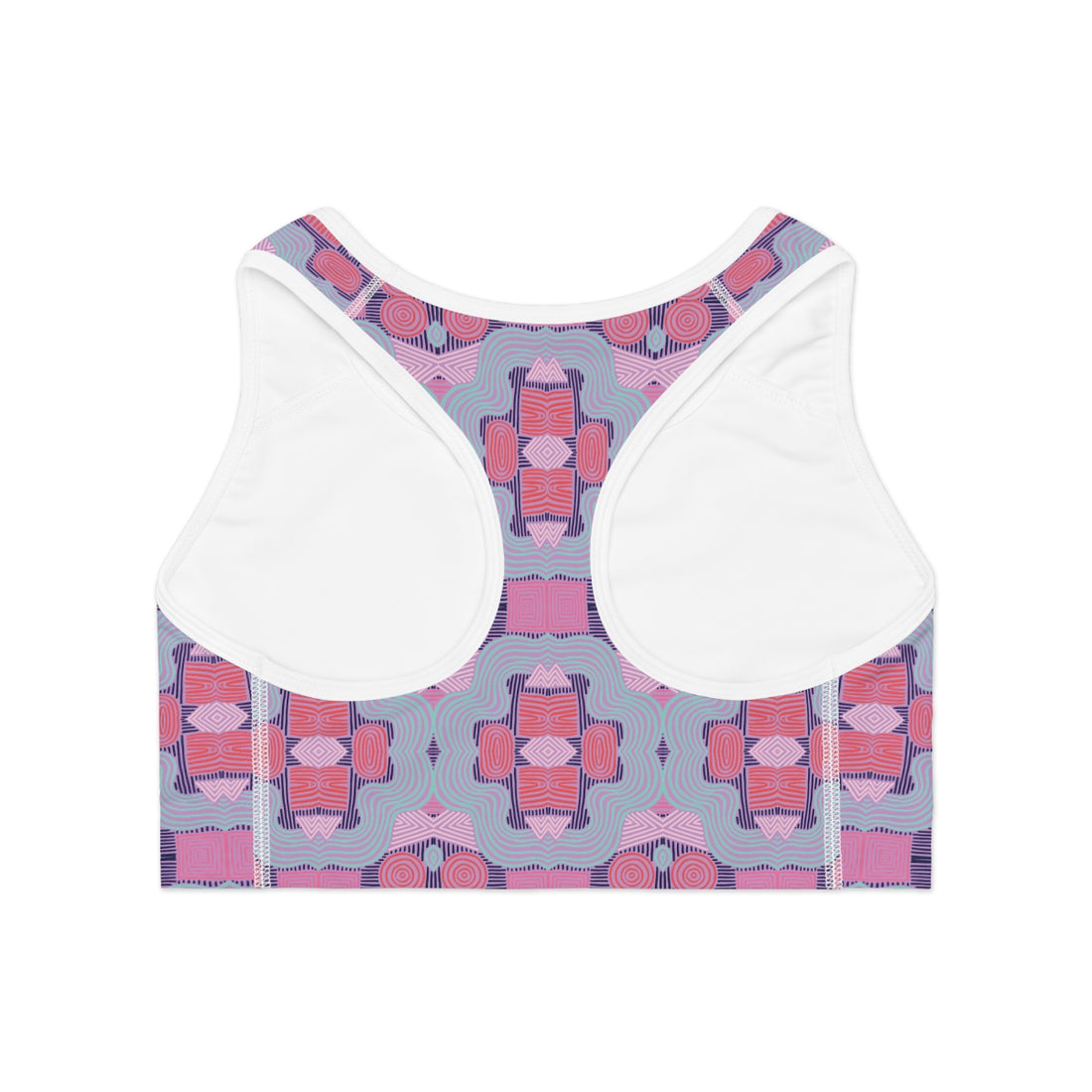 Lilac Geometric Print Racerback Bra & Yoga Legging Bundle