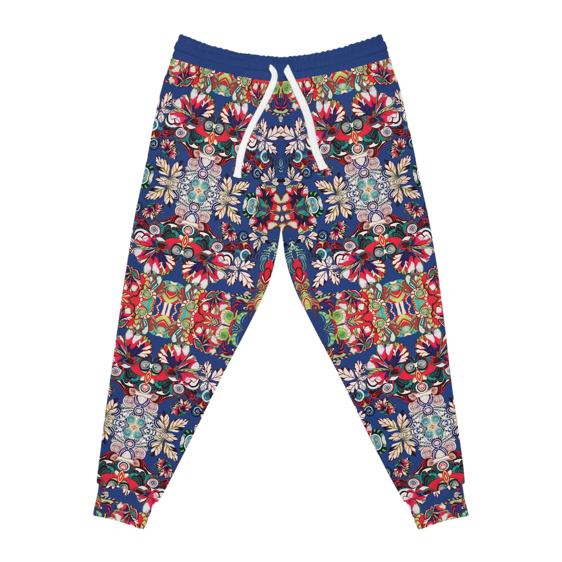 Blue Graphic Floral Pop AOP Joggers