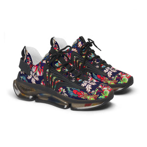 ink women's graphic floral print mesh knit sneakers