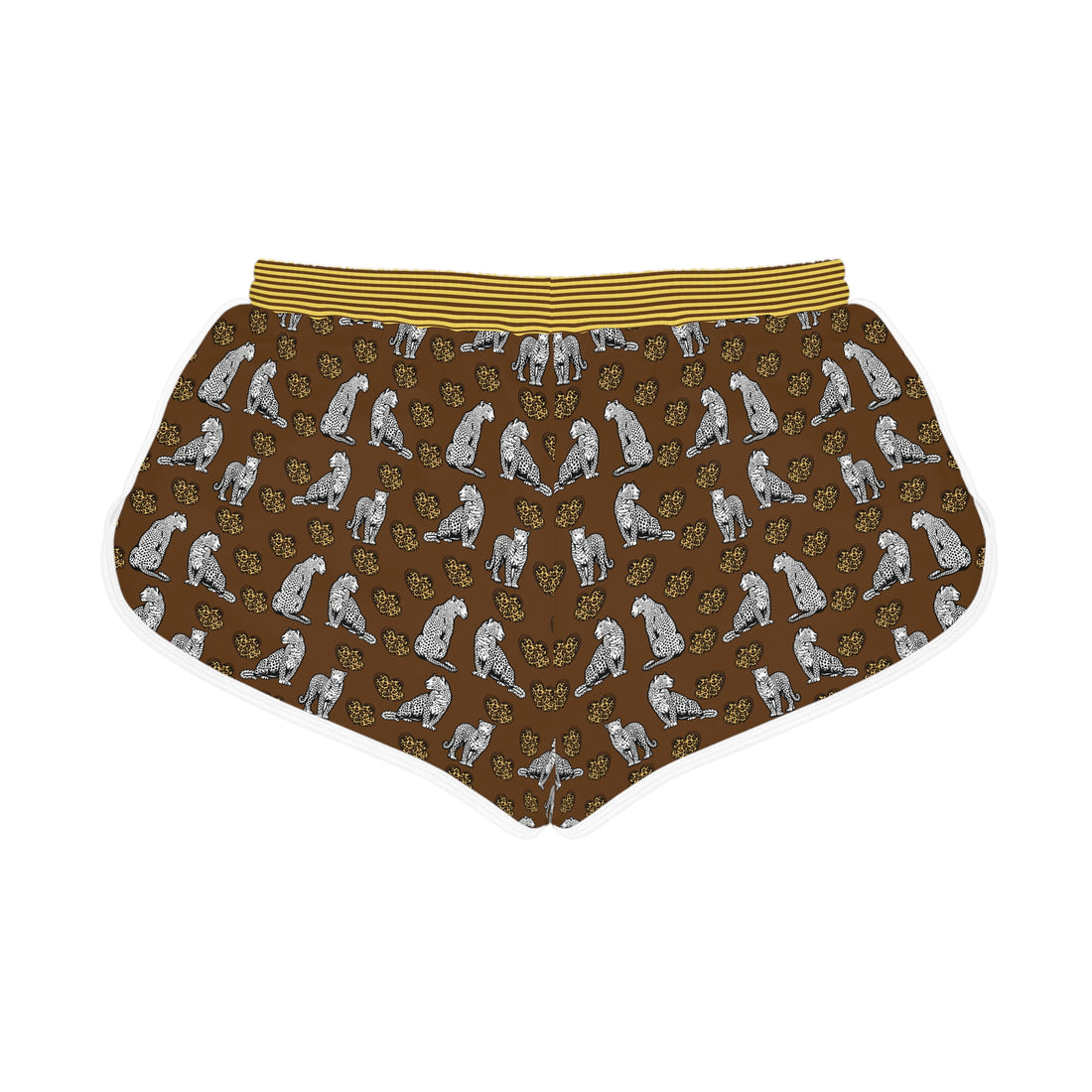 Brown Cheetah Hearts Relaxed Shorts