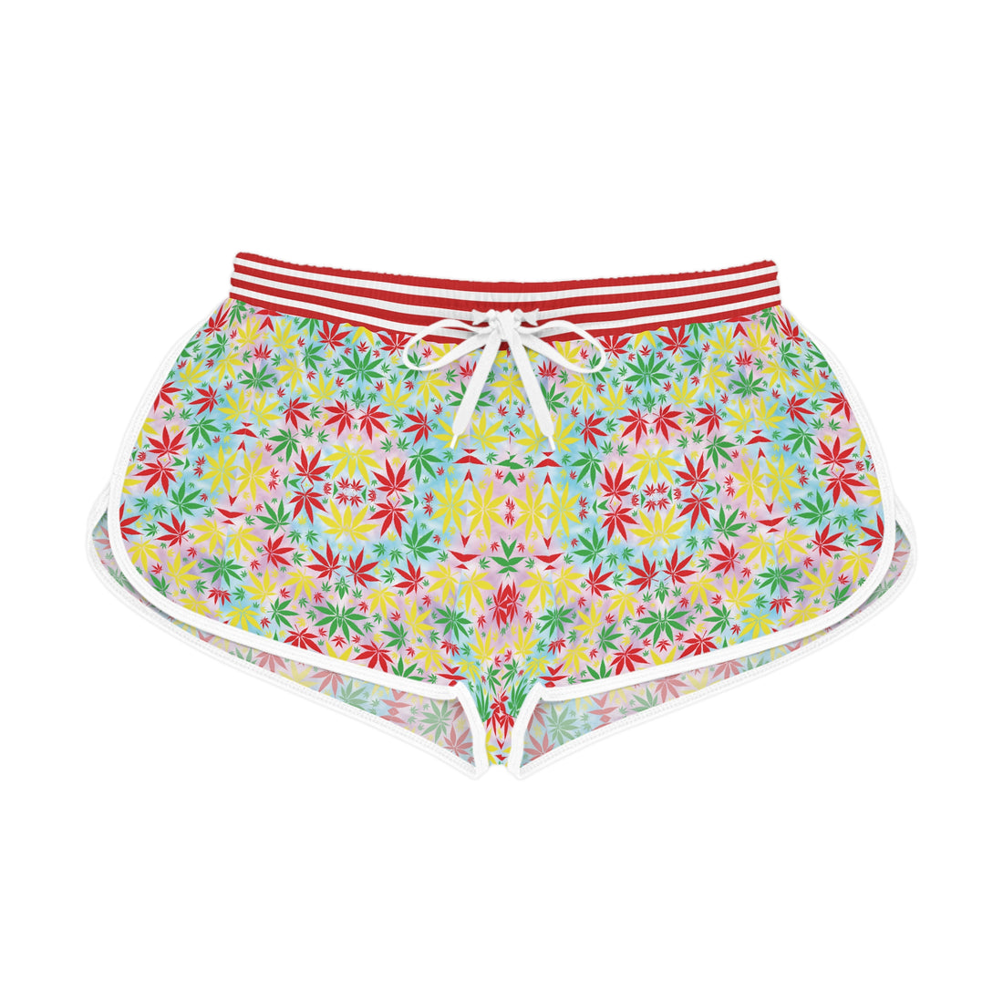 Multi Tye Dye Tropical Rasta Toned Relaxed Gym Shorts