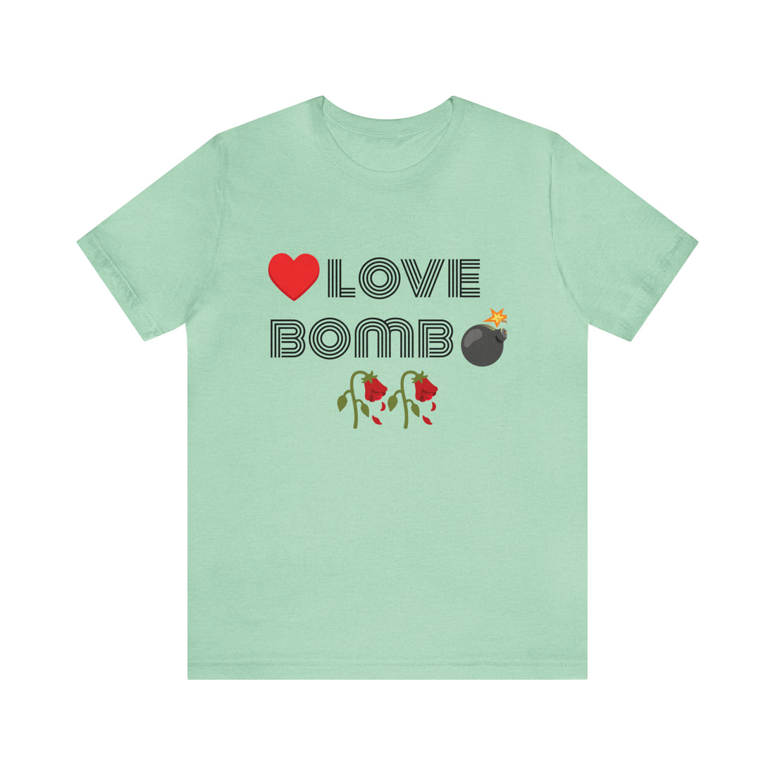 Unisex Love Bomb Typography Jersey Tee