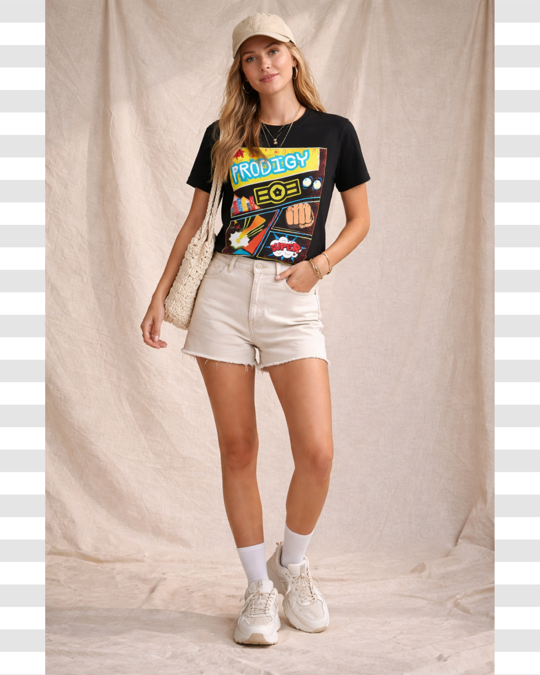 Prodigy Graphic Cotton Unisex Tee with Comic Print