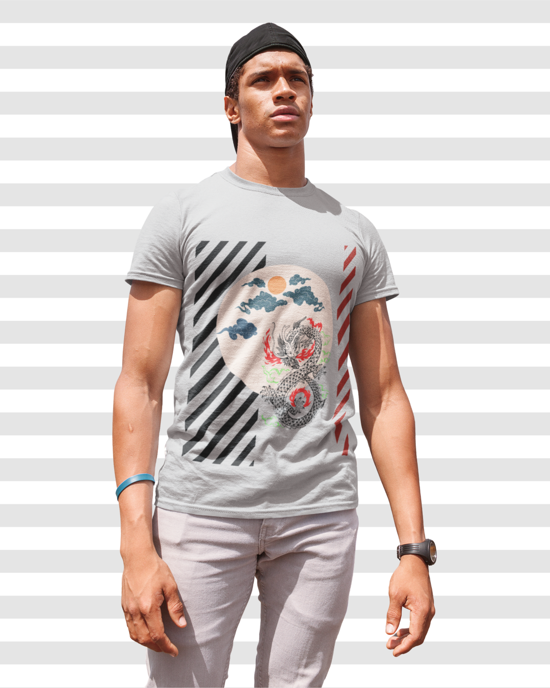 Oriental Dragon Cotton Unisex Tee