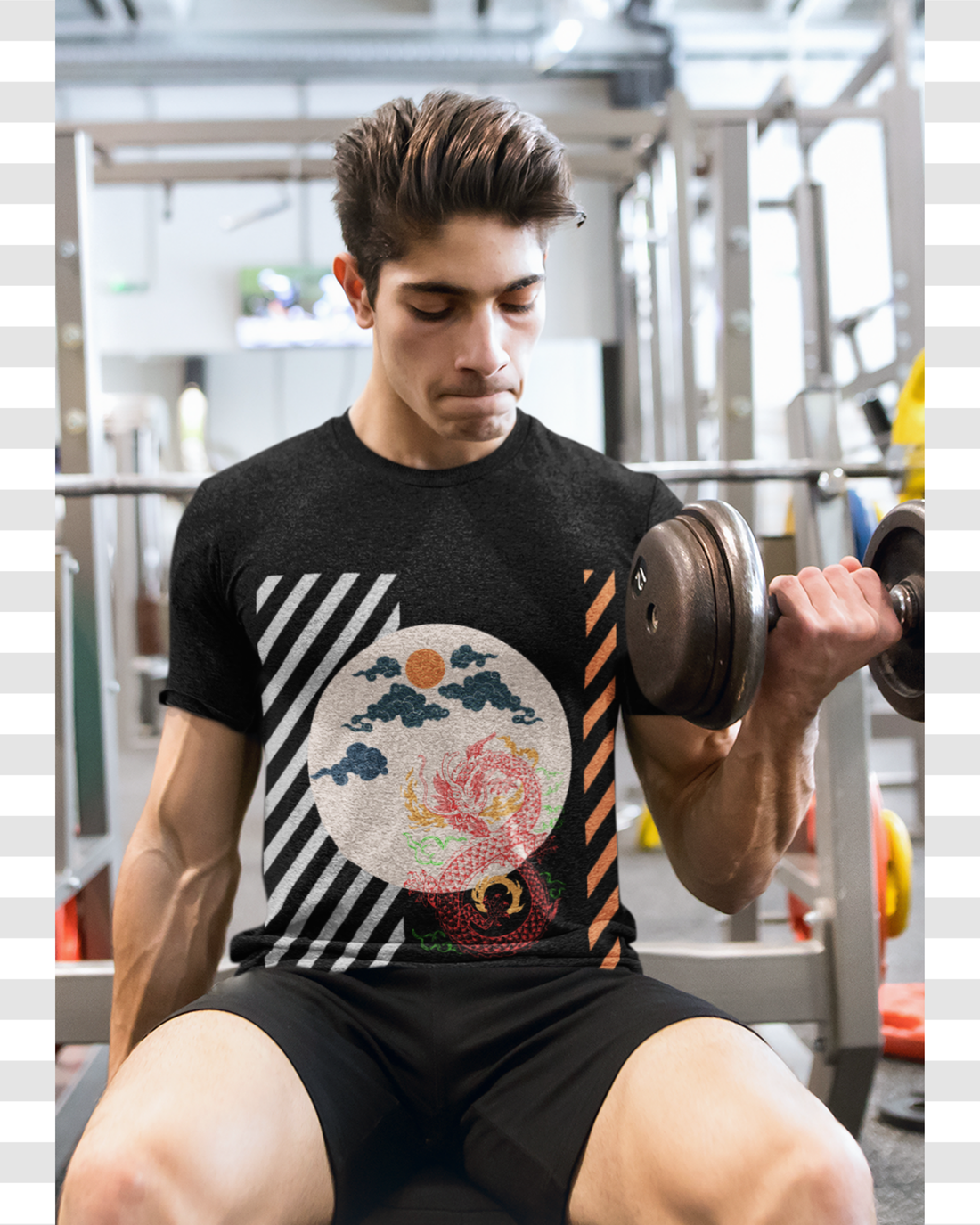 Oriental Dragon Cotton Unisex Tee