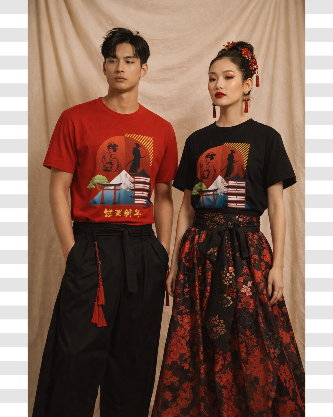 Oriental Dragon Cotton Unisex Tee