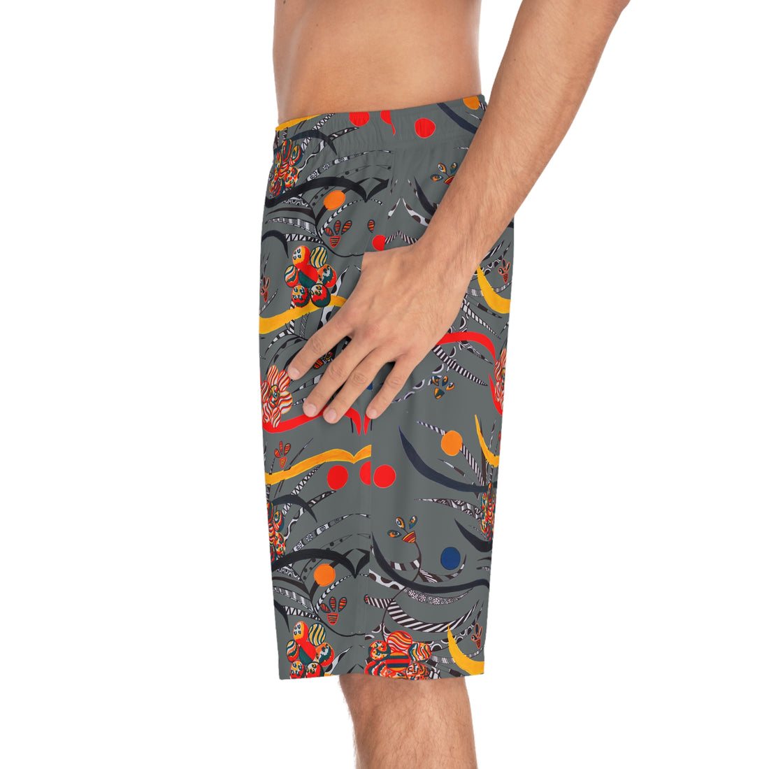 Ash Wilderness Print Men's Board Shorts (AOP)