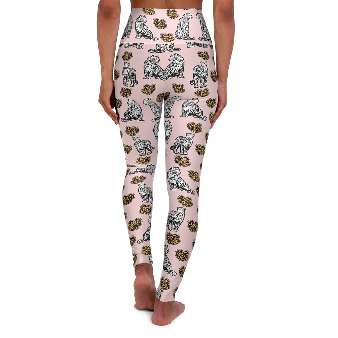 Cheetah Hearts Yoga Leggings