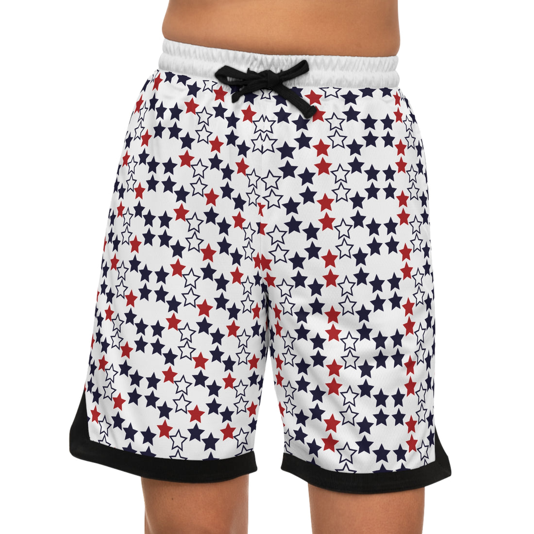 White Stardom Basketball Rib Shorts (AOP)